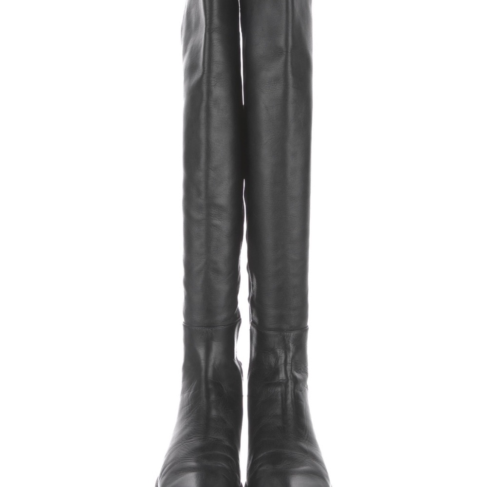 7.5 Stuart Weitzman Leather Knee-High Riding Boots - Picture 2 of 7